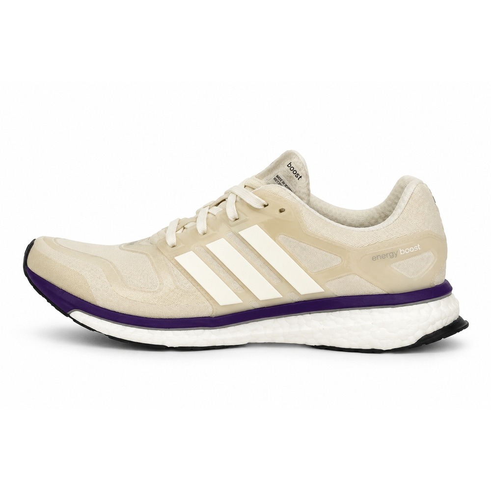Adidas Energy Boost Running Shoes Womens 8 Chalk White Purple F32258 Techfit
